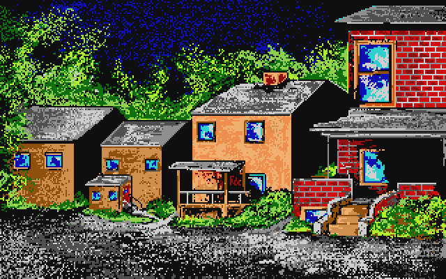 Twilight's Ransom Atari ST Screenshot: Here's what this part of town looks like...