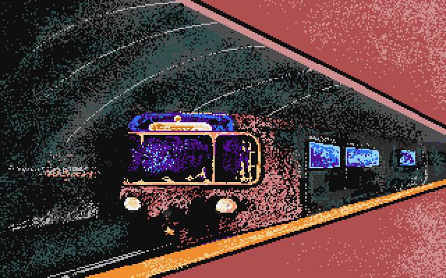 Twilight's Ransom Atari ST Screenshot: You can use the subway to move quickly between locations, but it's not required to win the game.