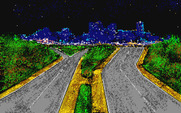 Twilight's Ransom for Atari ST - A view of the city from a distance...