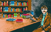 Twilight's Ransom for Atari ST - Visiting the library.