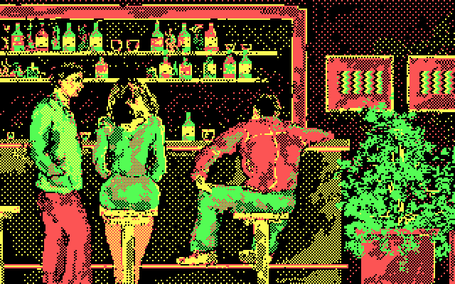 Twilight's Ransom IBM PC/Compatibles Screenshot: Checking out a local bar...