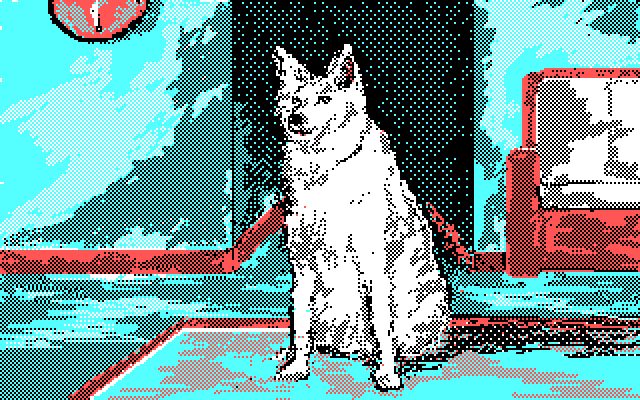 Twilight's Ransom IBM PC/Compatibles Screenshot: I've encountered an angry dog...