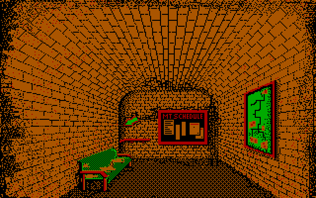 Twilight's Ransom IBM PC/Compatibles Screenshot: At a subway station...