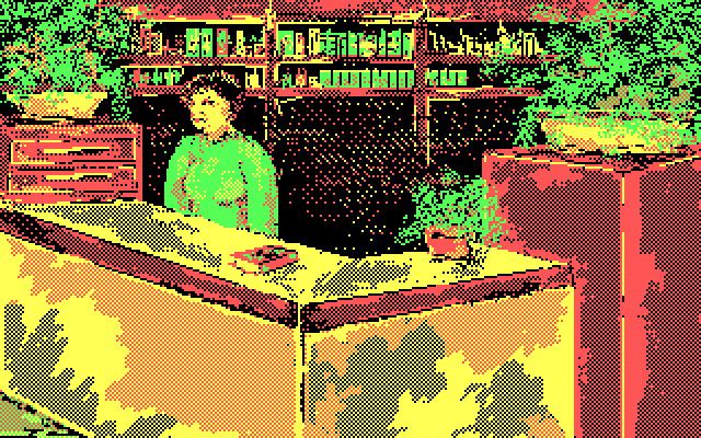 Twilight's Ransom IBM PC/Compatibles Screenshot: This librarian may be able to help...or not.