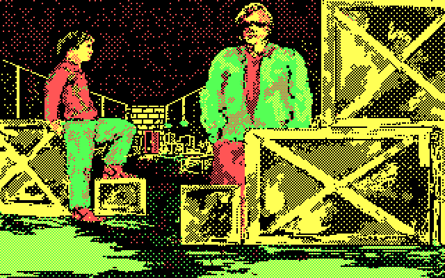 Twilight's Ransom IBM PC/Compatibles Screenshot: This guy is blocking the path...