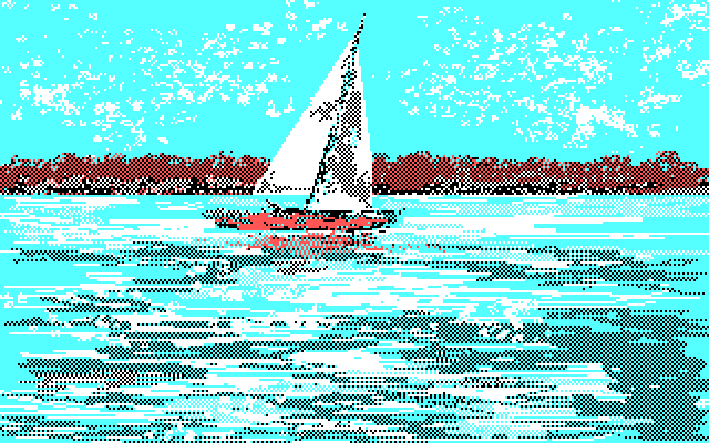 Twilight's Ransom IBM PC/Compatibles Screenshot: A boat...time to escape!