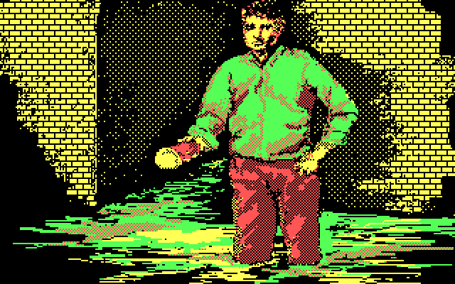 Twilight's Ransom IBM PC/Compatibles Screenshot: Exploring a sewer...