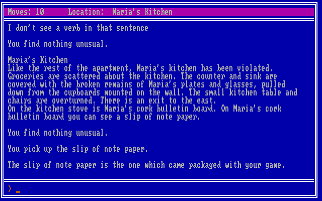 Twilight's Ransom IBM PC/Compatibles Screenshot: Some clues are included in the game box.