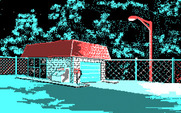 Twilight's Ransom for IBM PC/Compatibles - Outside a gas station.