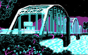 Twilight's Ransom for IBM PC/Compatibles - Crossing a bridge to another part of town...