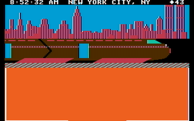 Agent USA IBM PC/Compatibles Screenshot: The high speed train arrives in NY...