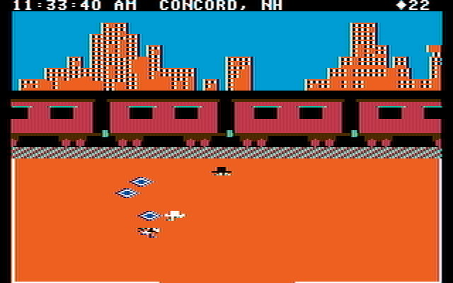 Agent USA IBM PC/Compatibles Screenshot: Arrived in Concord, NH.