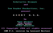 Agent USA for IBM PC/Compatibles - Title screen.