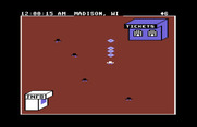 Agent USA for Commodore 64 - Here are the ticket and info booths for this city...