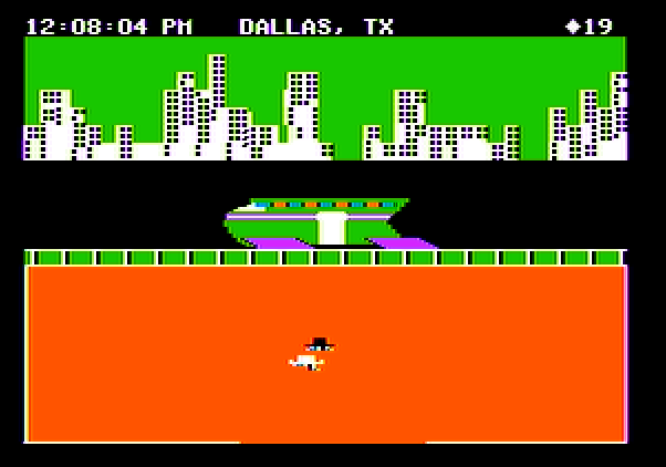 Agent USA Apple II Screenshot: When possible, take the high speed trains to save time...