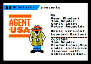 Agent USA for Apple II - Title screen.