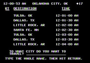 Agent USA for Apple II - Buying a train ticket.