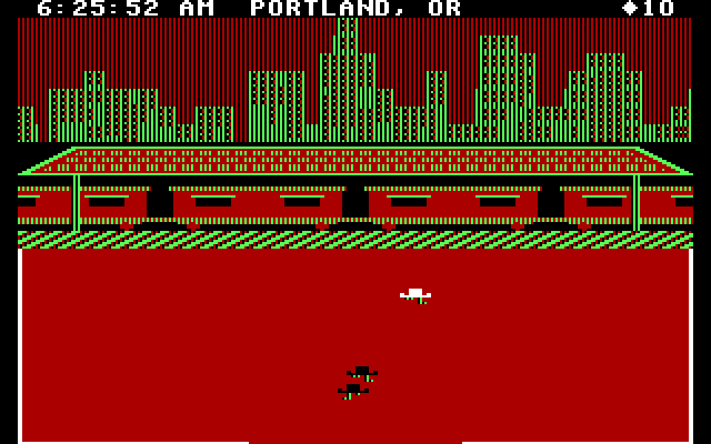 Agent USA IBM PC/Compatibles Screenshot: Arrived in Portland.