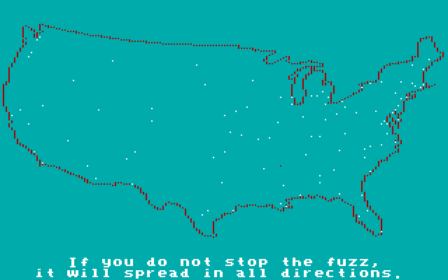 Agent USA IBM PC/Compatibles Screenshot: Introduction continued; the map of locations.