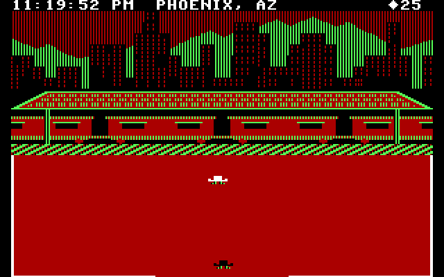 Agent USA IBM PC/Compatibles Screenshot: Arrived in Phoenix, there's nothing interesting here so far...