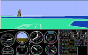 Microsoft Flight Simulator (v1) for IBM PC/Compatibles - Taking off...