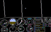 Microsoft Flight Simulator (v1) for IBM PC/Compatibles - An overhead view.