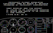 Microsoft Flight Simulator (v1) for IBM PC/Compatibles - What type of display do you have?