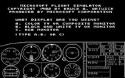 Microsoft Flight Simulator (v1) for IBM PC/Compatibles - Select the type of monitor being used.