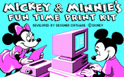 Mickey & Minnie's Fun Time Print Kit for IBM PC/Compatibles - Title screen.
