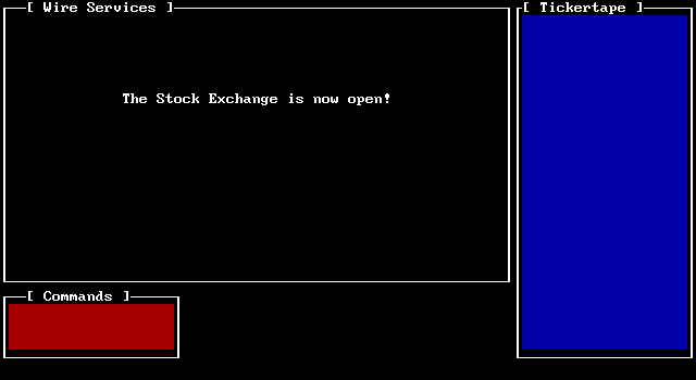 Corporate Raider: The Pirate of Wall St. IBM PC/Compatibles Screenshot: The stock exchange is now open!