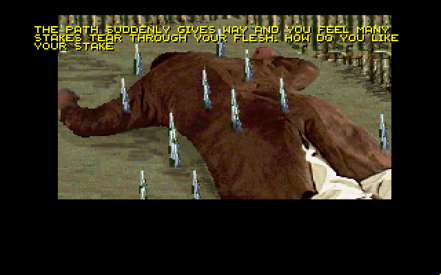 Martian Memorandum IBM PC/Compatibles Screenshot: Death by spikes...