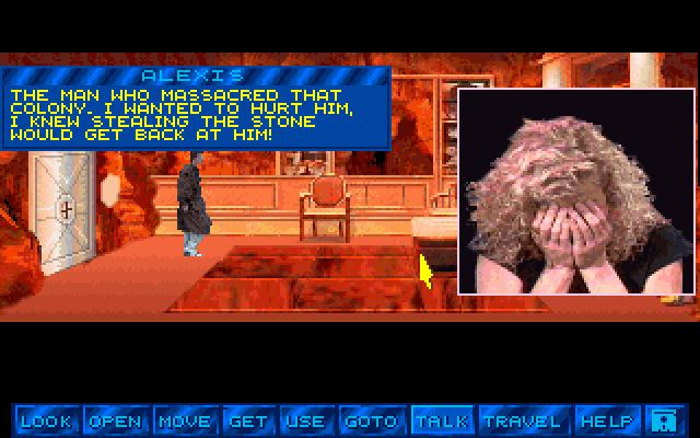 Martian Memorandum IBM PC/Compatibles Screenshot: Alexis has had a rough time...