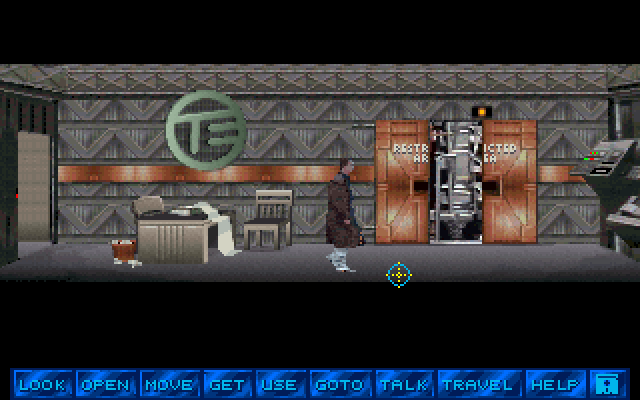 Martian Memorandum IBM PC/Compatibles Screenshot: Ooh, a restricted area!