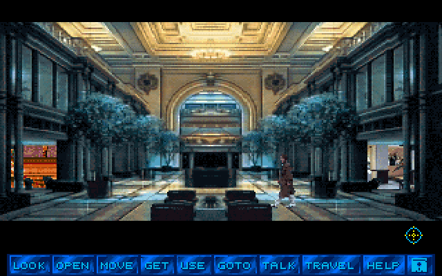 Martian Memorandum IBM PC/Compatibles Screenshot: A very fancy lobby!