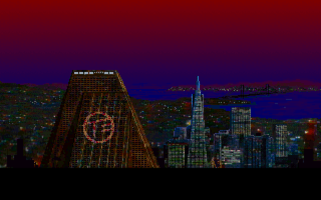 Martian Memorandum IBM PC/Compatibles Screenshot: A view of the city...