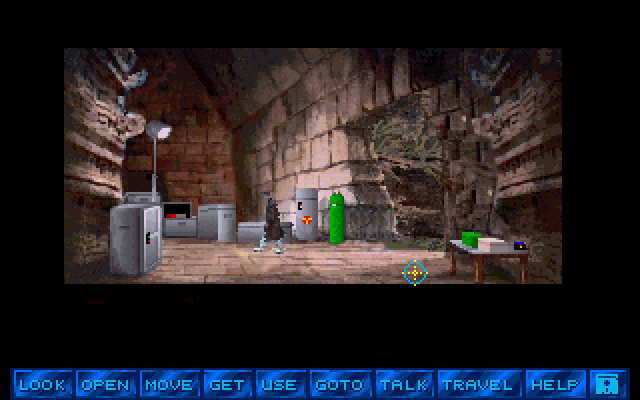 Martian Memorandum IBM PC/Compatibles Screenshot: Inside the pyramid...