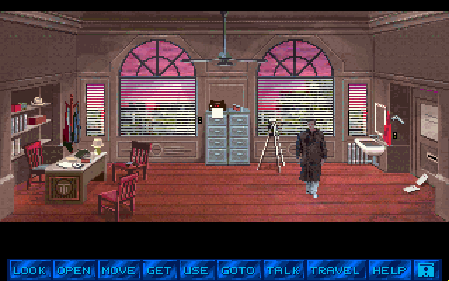 Martian Memorandum IBM PC/Compatibles Screenshot: The game begins in this office...