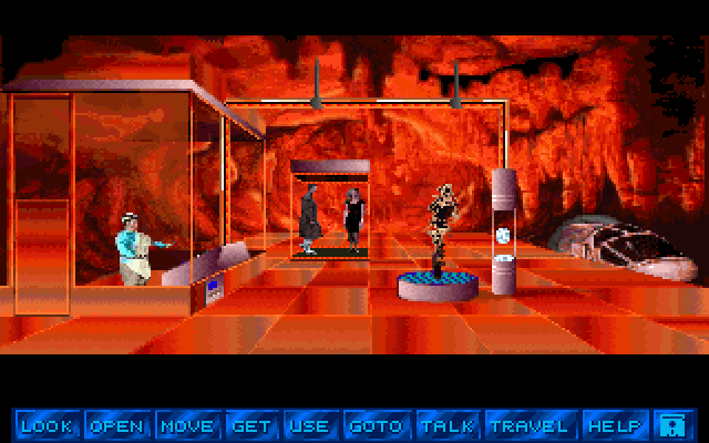 Martian Memorandum IBM PC/Compatibles Screenshot: In an underground fortress...