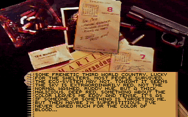 Martian Memorandum IBM PC/Compatibles Screenshot: The story so far....