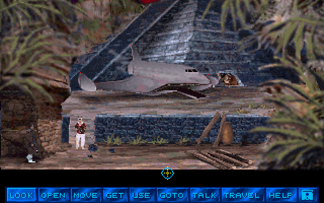 Martian Memorandum IBM PC/Compatibles Screenshot: I need to sneak past this guard...