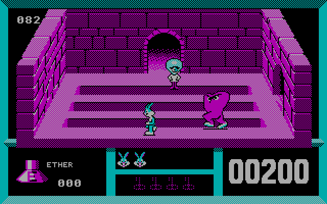 Bugs Bunny Hare-Brained Adventure, The IBM PC/Compatibles Screenshot: All kinds of trouble here...