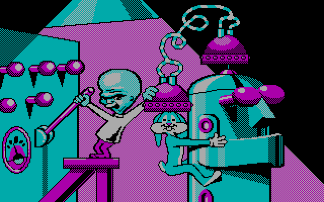 Bugs Bunny Hare-Brained Adventure, The IBM PC/Compatibles Screenshot: Bugs is in trouble...