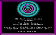 Bugs Bunny Hare-Brained Adventure, The for IBM PC/Compatibles - Title screen.