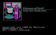 House-a-Fire! for IBM PC/Compatibles - Title screen.