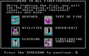 House-a-Fire! for IBM PC/Compatibles - Here's the icons you'll need to know.