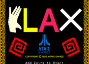 Klax for Arcade - The "K" in Klax alternates between the hand and the letter "K".