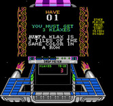 Klax for NES / Famicom - Wave 01; make 3 Klaxes...