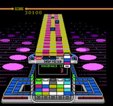 Klax for NES / Famicom - Uh oh, the board is almost filled up!