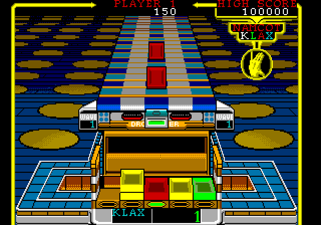 Klax Sega Genesis / Mega Drive Screenshot: Game start.