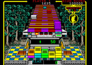 Klax for Sega Genesis / Mega Drive - Success! The tiles flash different colors...